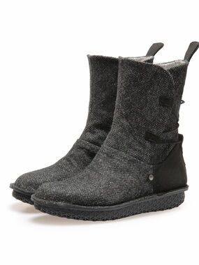 PO-ZU Star Wars Cosplay Rey Black Gray Tweed Boots Ankle Booties Size 38 or 7.5
